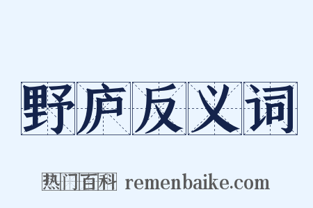 野庐反义词是什么意思的图片